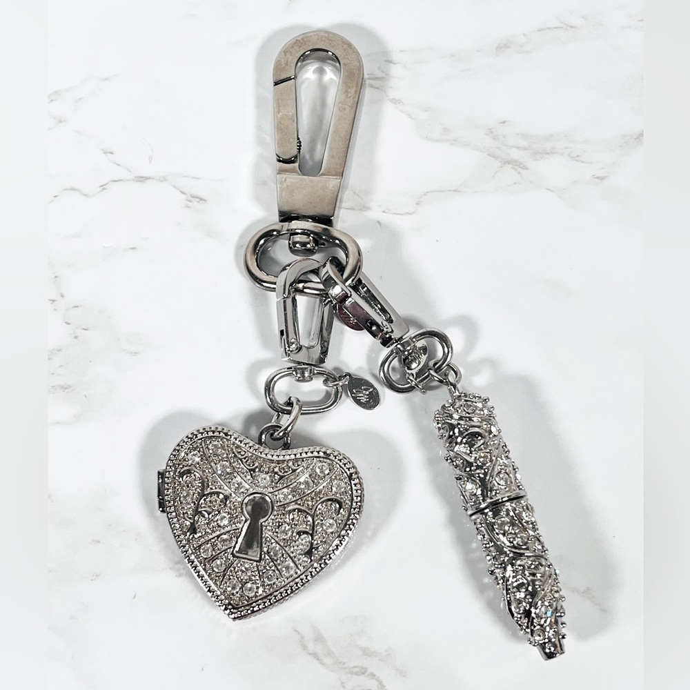 Joy Mangano Silver Bag Charm Keychain Accessory - Picture 4 of 11